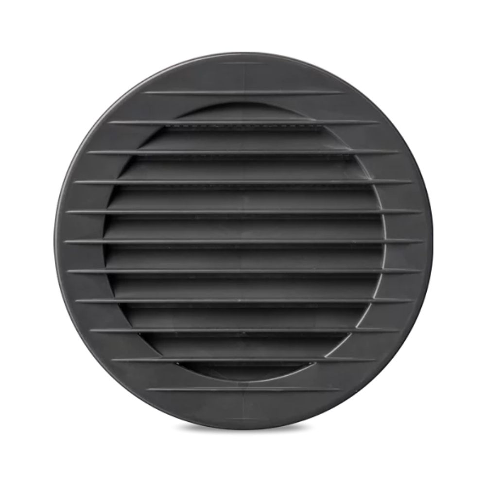Grilă ventilație rotundă cu plasă, antracit - 150 x 178